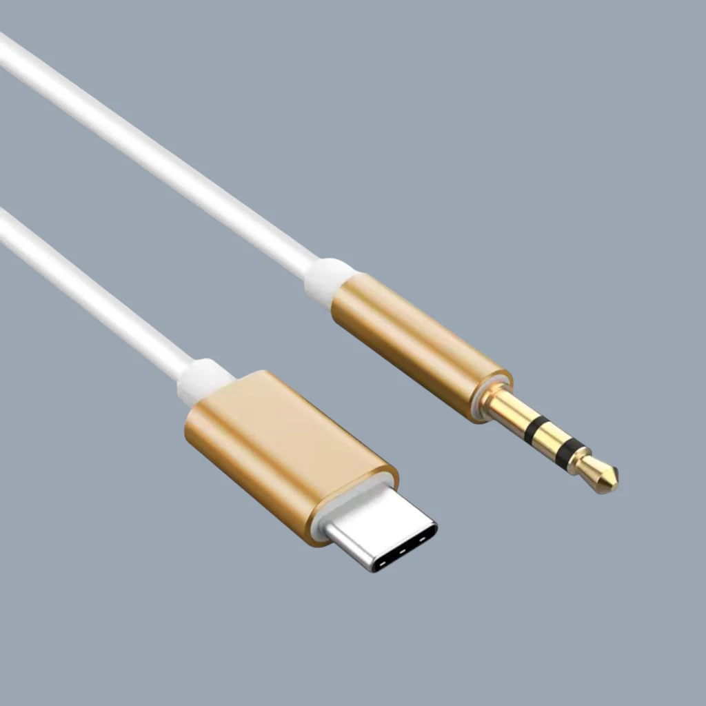 Aux Cable USB Type C To 3.5mm For Samsung IPhone Car Stereo Audio Adapter Jack_voghion.com