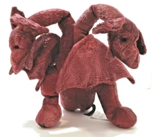 Vintage & Rare Russ Berrie Zorax With 1/2 Tag wine colored and Skeery!