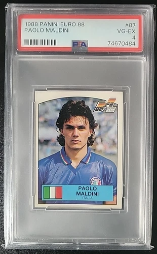 Paolo Maldini 1988 Panini Euro '88 #87 PSA 4