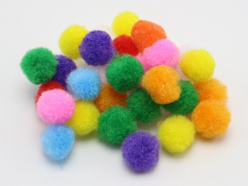 Mixed Color Soft Fluffy Pom Poms for Kids DIY Crafts Pompoms Ball Pick Your Size - Picture 14 of 19