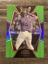 2022 Panini Select Premier Level Neon Green Prizm /99 Colton Welker Rookie RC