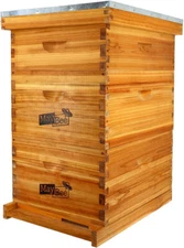 Hives in and Suppl 10-Frame 100% Dipped Complete Langstroth Beehive Beeswax, Bee