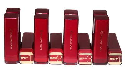 12 x Max Factor Colour Elixir Bullet Lipstick | 4 Shades | Red Cases