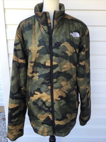 The North Face Insulated Jacket ~ Mens Large ~ Camo Full Zip Puffer ~ EUC  - Foto 1 di 9