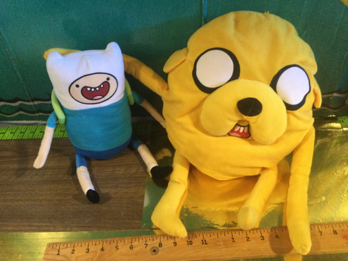 LARGE 21” CARTOON NETWORK JAKE THE DOG & FINN THE HUMAN ADVENTURE TIME PLUSH - Picture 3 of 14