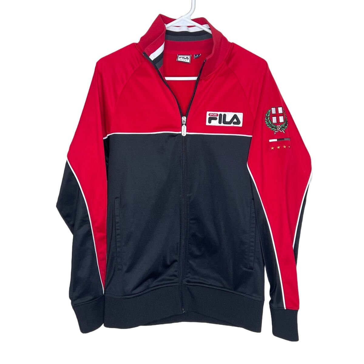 Vintage Fila Sport Italia Soccer Football Track Jacket Red Vintage Fila Sport Italia Soccer Football Track Jacket Red