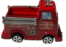 Fire Truck Pull-Back Toy Rescue Pull Back Fire Engine Emergency Vehicle