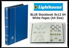 LIGHTHOUSE Basic Stockbook Stamp Collecting Album 64 White Pages 