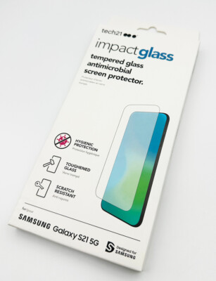 tech21 Galaxy S21 5G Tempered Glass Antimicrobial Screen Protector