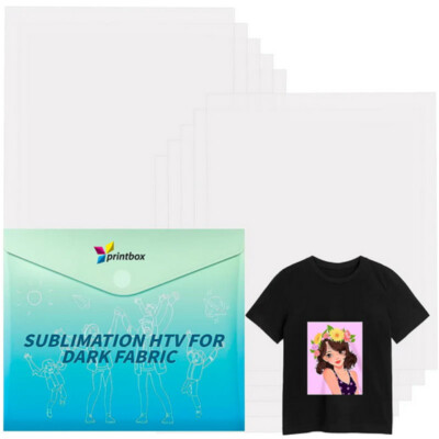 Subliking  HTV DARK Vinylfolie für Sublimation auf dunkle Gewebe / 10Bl. DIN A4