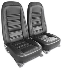 Corvette C3 Leather Seat Covers Black Leathervinyl Original 1976-1978 Corvette C3 Leather Seat Covers Black Leathervinyl Original 1976-1978