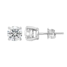 Lab Grown Diamond Studs Earrings in 14k White or Yellow Gold GH VS