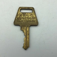 Key 2527H American Lock Company ONE Single Key Only USA Vintage Finish Loss Wear