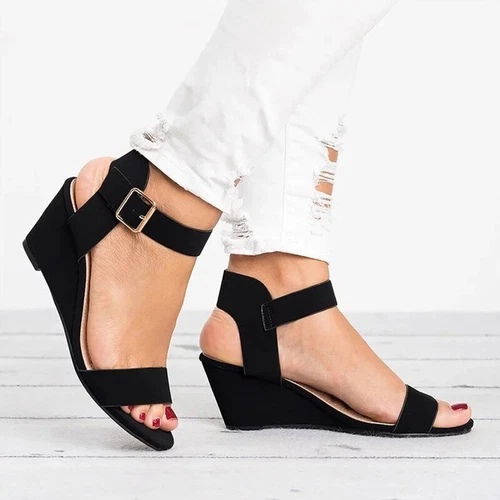 Women's Summer Anti-Slip Casual Shoes Women Sandal Beach Wedge Sandals Walking - Picture 8 of 47