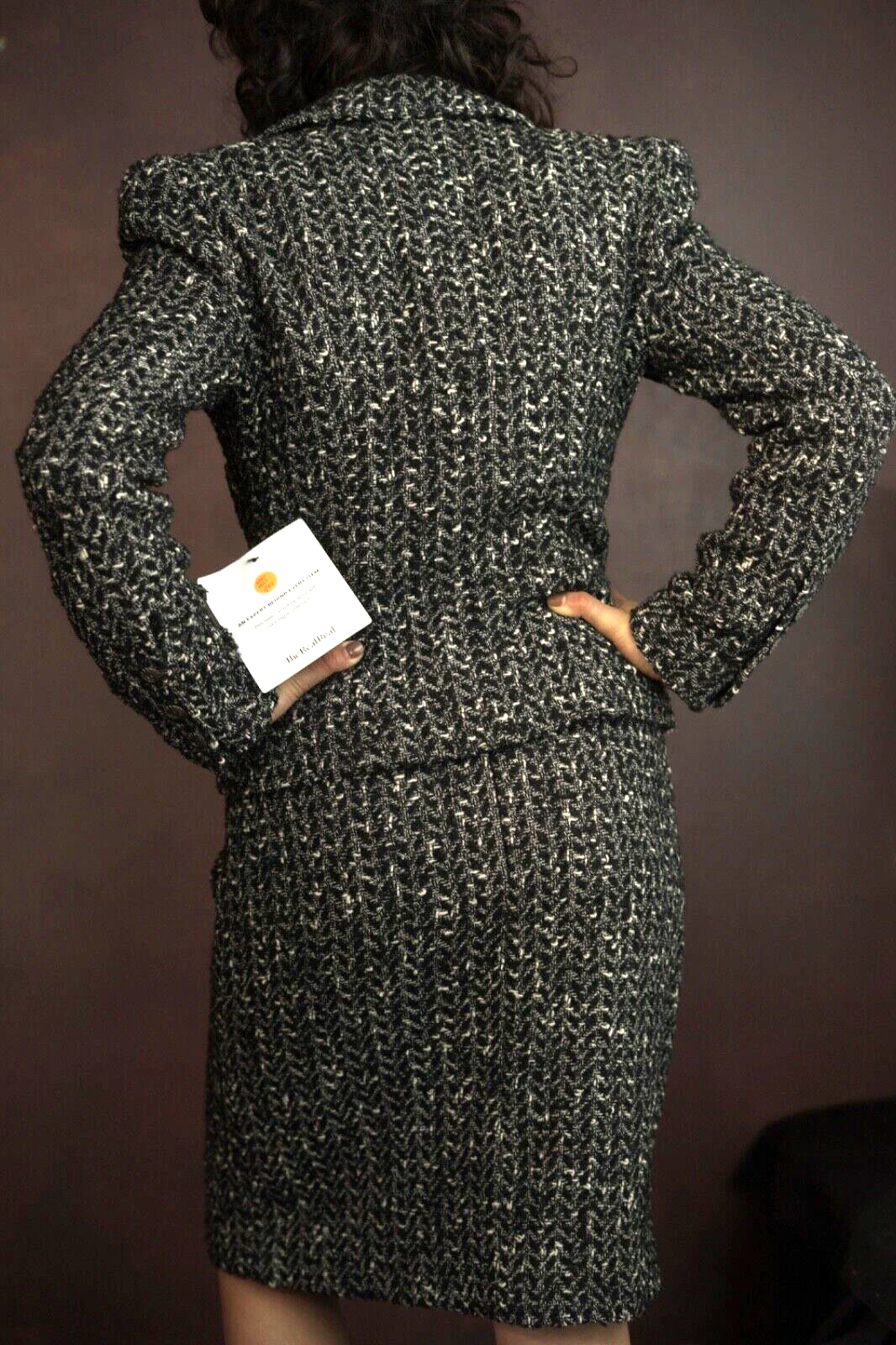 Tuta Chanel vintage FR 38 giacca e gonna in tweed