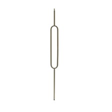 Gold Metal Staircase Spindle - 12mm Oval Hollow Bar x 1117.6mm High