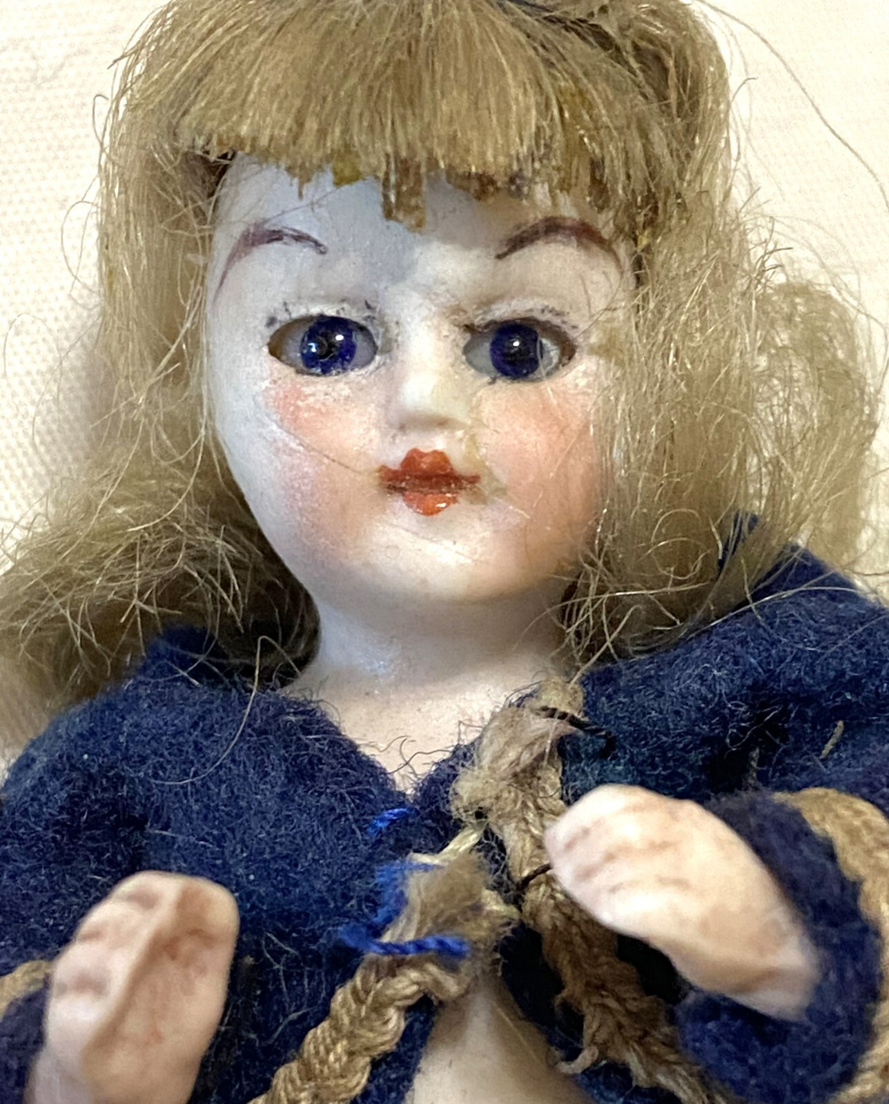 Set 2 Kling Dollhouse Dolls Girls SailorStyle Outfits AllBisque 31/2