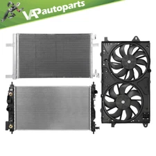 Cooling Fan and Radiator Condenser Assembly For 2014-2019 Chevrolet Impala 3.6L