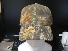 Realtree Edge Adjustable Cap / 6 Panel Solid Plane Jane Camo Hat No Logo OSFM