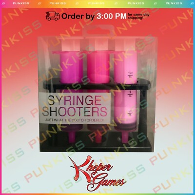 Syringe Shaped Shooters Shot Glass Cup Cocktail Party Drinking Night-3 PACK