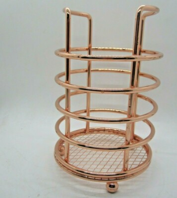 Copper Kitchen Cooking Utensil Holder for Countertop Metal Wire Kitchen