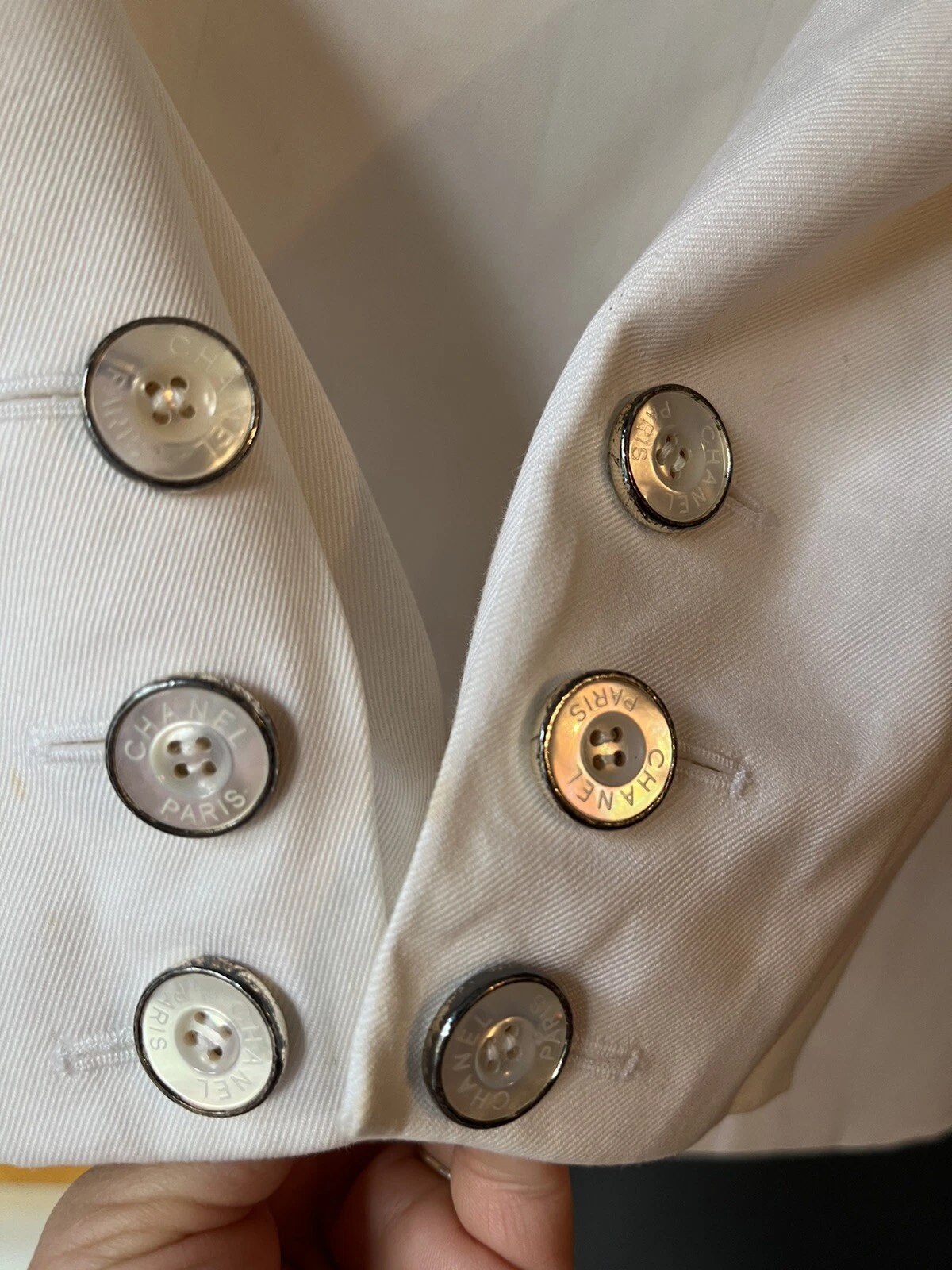 Giacca vintage CHANEL BOUTIQUE cotone bianco tg 36