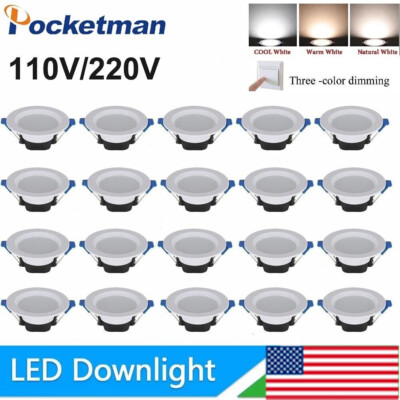 10PCS Downlight 5W Led Recessed Ceiling Light Living Room Indoor Spot Light