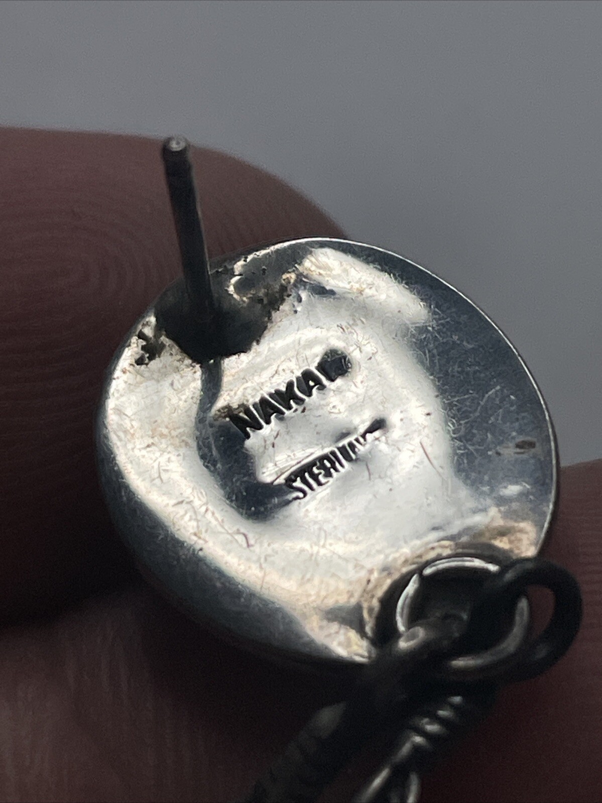 Solid Sterling Native American Earrings With Matc… - image 4