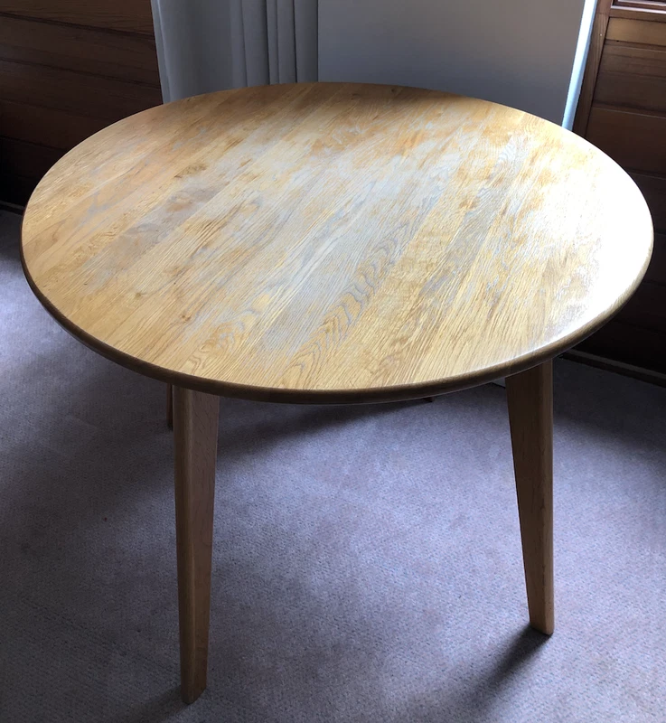 Table Oak Round 90cm Suits 4 Seater Dining Tables