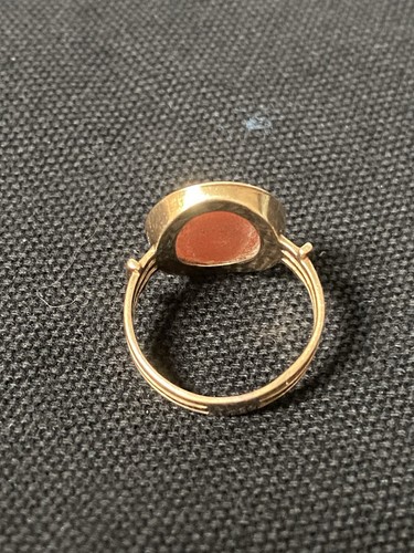 Antique Carnelian Gold Ring Intaglio Seal Signet. 18k . - Picture 3 of 6
