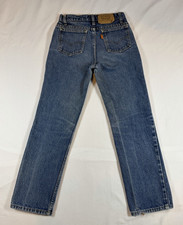 Levis 24x25 Orange Tab Jeans USA Made Kids Boys 318-0216 Vintage 80s Blue Pants