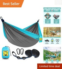 Ultimate Relaxation: Portable Hammock for Outdoor & Indoor Use – Grey/Blue
