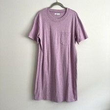 Madewell 100% Cotton Purple Short Sleeve T Shirt Tee Mini Dress Size Medium