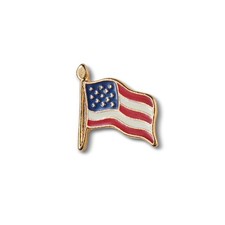 Small American flag lapel pin Made in the USA beautiful NEW 1/2 inch