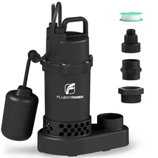 FLUENTPOWER Submersible Sump Pump 3/4HP 3500GPH, Auto Integrated Float Switch