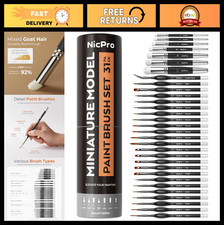 31PCS Miniature Paint Brush Set - Detail, Dry...