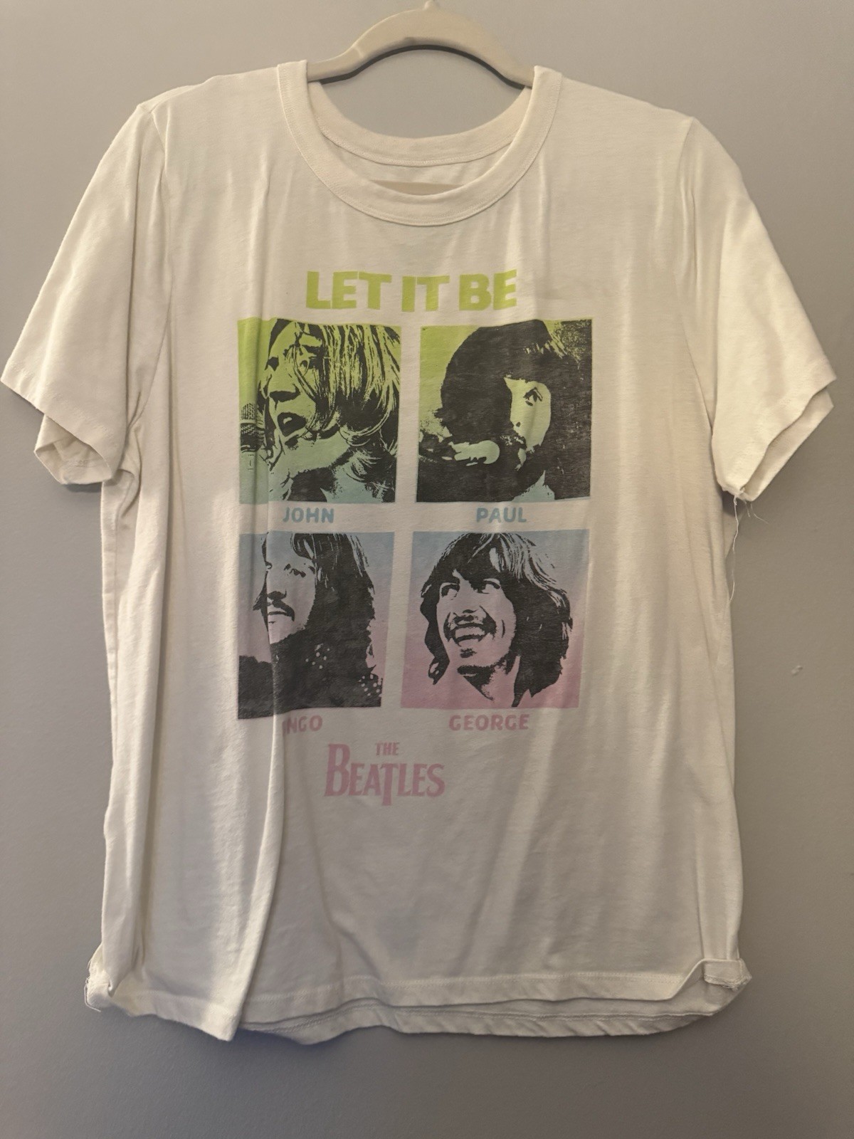 The Beetles Women’s T Shirt XXL White Short Sleeve Tee Graphic