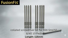 10 Pack PH2 116mm Collator Bits For Hilti SMD57 & SD-M2 from Fusionfix