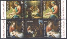 2010 Romania Christmas, Joint Triptych with Vatican MNH **