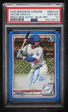 2020 Bowman Mega Box Chrome Mojo Blue /150 Jacob Amaya PSA 10 GEM MT Auto 2l4