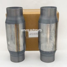 2pcs Universal 3 Catalytic Cat Converter High Flow T409 Stainless Steel 410300