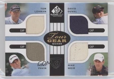 2012 SP Game Used Edition Tour Gear Quads Blue Cap /12 Tom Lehman David Duval