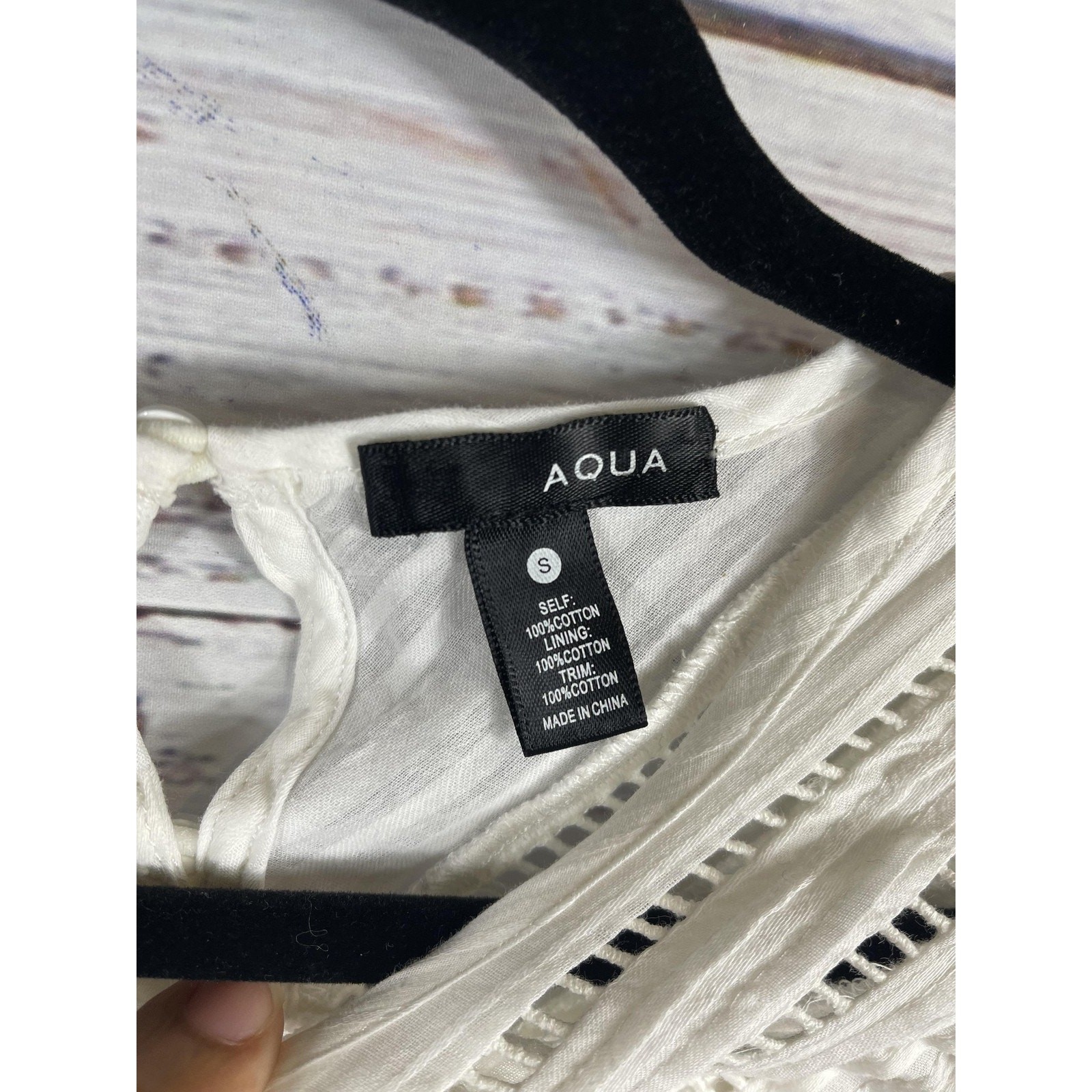  Aqua Dress Women's Small Ruffle Boho Tiered Mini Flutter Sleeve Summer