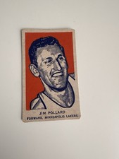 1952 Wheaties Card Jim Pollard Hand Cut Original Lakers Jim Pollard See Pictures