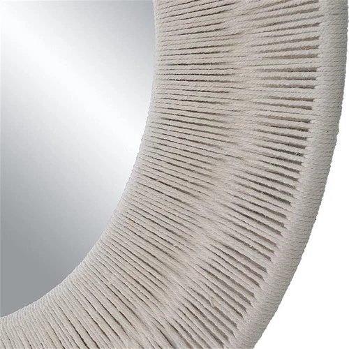 Uttermost Sailors Knot Small Round Iron Rope and MDF Wood Mirror in White - Picture 5 of 7