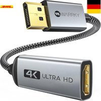 4K Displayport Zu Hdmi Adapter | Vergoldete Stecker | Flexibles Kabel