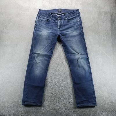 For All Mankind Jeans Mens 34x32 Blue Standard Dark Wash