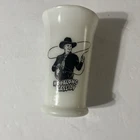 Hopalong Cassidy "Breakfast Milk Glass" Vintage HOPPY Tumbler Cup