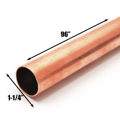 1-1/4'' Type L Copper Pipe | Custom Cut Lengths | Plumbing, Water Supply, HVAC