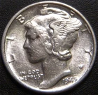 1945-D Mercury Dime - Uncirculated Coin